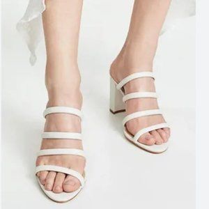 SCHULTZ Size 7B Felisa Strappy Sandal Pearl (Cream) Block Heel 3”